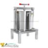 Torchio pressa Cera Miele INOX con contenitore chiuso con manici e rubinetto in acciaio INOX